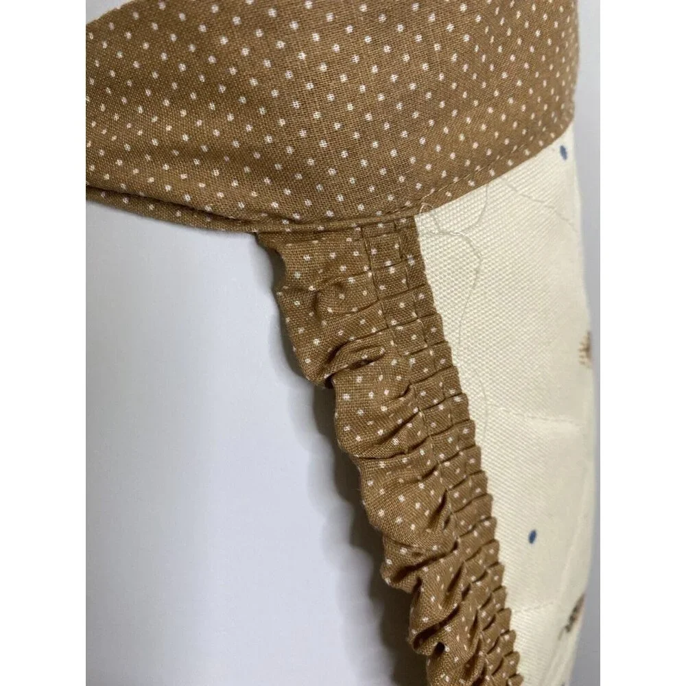 Country‎ Farm House Apron Mushroom Design Quilted Ruffled by Franco Reversible